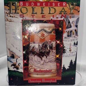 Budweiser Holiday Stein "American Homestead" edition 1996 VTG
